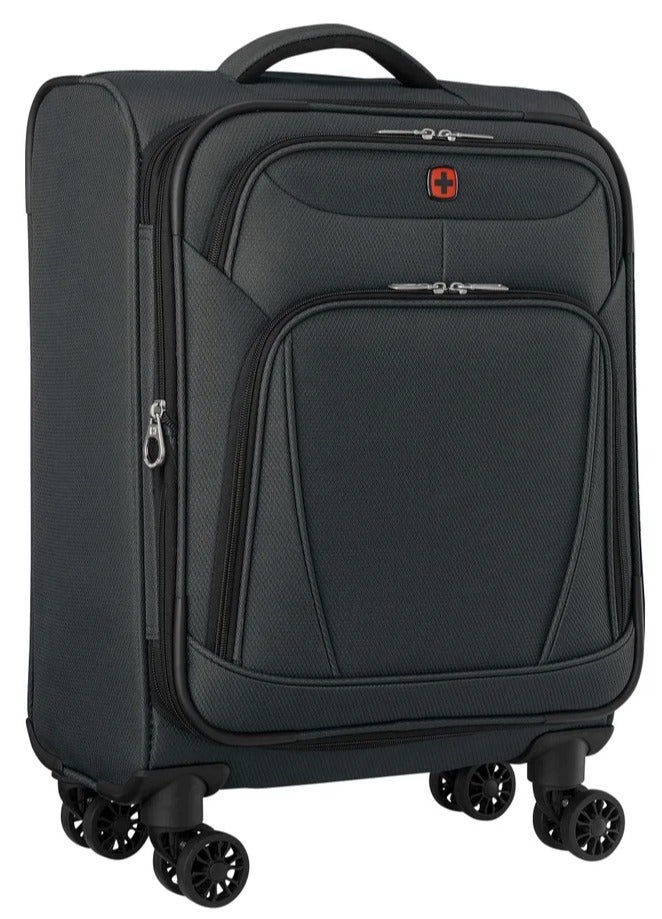 Wenger Beaumont Lite 57 Cm Small 4-Double Wheeled Softside Expandable Cabin Luggage Trolley - Black - Image 2